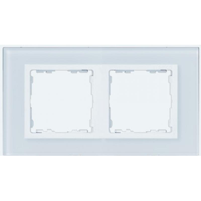 Ramka 2x szkło - biały / ramka pośrednia biała
