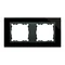 Ramka 2x szkło - czarna / ramka pośrednia grafit