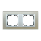 Ramka 2x szkło - srebro / ramka pośrednia aluminium mat