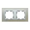 Ramka 2x szkło - srebro / ramka pośrednia aluminium mat