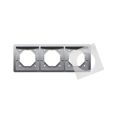 Ramka 3-krotna do wersji bryzgoszczelnej IP44 z kompletem uszczelek, inox (metalik)