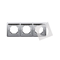 Ramka 3-krotna do wersji bryzgoszczelnej IP44 z kompletem uszczelek, inox (metalik)