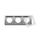 Ramka 3-krotna do wersji bryzgoszczelnej IP44 z kompletem uszczelek, inox (metalik)