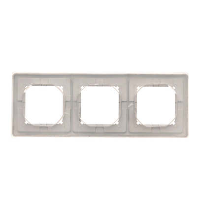 Ramka 3-krotna do wersji bryzgoszczelnej IP44 z kompletem uszczelek, inox (metalik)