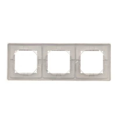 Ramka 3-krotna do wersji bryzgoszczelnej IP44 z kompletem uszczelek, inox (metalik)