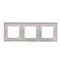 Ramka 3-krotna do wersji bryzgoszczelnej IP44 z kompletem uszczelek, inox (metalik)
