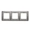 Ramka 3-krotna do wersji bryzgoszczelnej IP44 z kompletem uszczelek, inox (metalik)