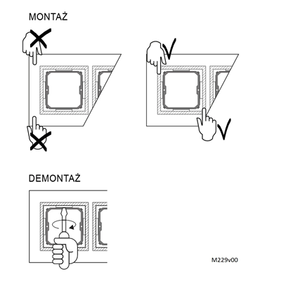 Ramka 3-krotna Nature-Szkło BURZOWA CHMURA IP20/IP44
