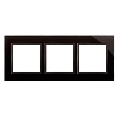 Ramka 3-krotna Nature-Szkło ZASTYGŁA LAWA IP20/IP44