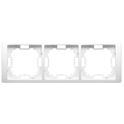 Ramka 3-krotna NEOS – uniwersalna poziom i pion, biała