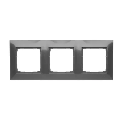 Ramka 3-krotna uniwersalna do puszek karton-gips IP20 / IP44, antracyt (metalik)