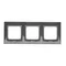 Ramka 3-krotna uniwersalna do puszek karton-gips IP20 / IP44, antracyt (metalik)