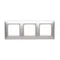 Ramka 3-krotna uniwersalna do puszek karton-gips IP20 / IP44, srebrny (metalik)