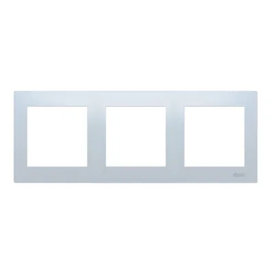Ramka 3-krotna uniwersalna do puszek karton-gips IP20 / IP44, srebrny (metalik)