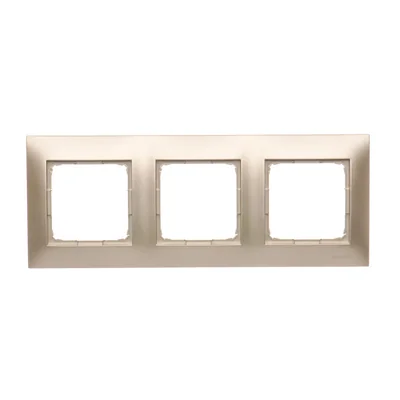 Ramka 3-krotna uniwersalna do puszek karton-gips IP20 / IP44, złoty (metalik)