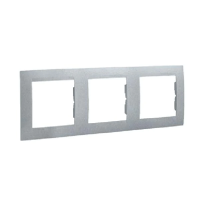 Ramka 3-krotna - uniwersalna poziom i pion, aluminium (metalik)
