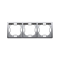 Ramka 3-krotna uniwersalna poziom i pion, inox (metalik)