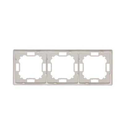 Ramka 3-krotna uniwersalna poziom i pion, satyna (metalik)