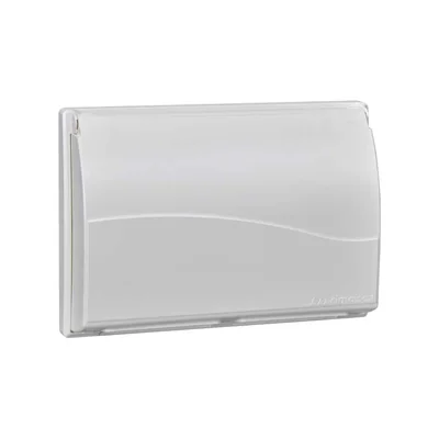 Ramka 3-modułowa do puszki SBM350 z pokrywą, 6x K45, czysta biel
