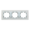 Ramka 3x inox mat / ramka pośrednia aluminium mat