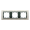 Ramka 3x stal inox / ramka pośrednia grafit