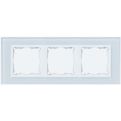 Ramka 3x szkło - biały / ramka pośrednia biała