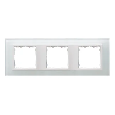 Ramka 3x szkło - biały / ramka pośrednia biała