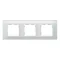 Ramka 3x szkło - biały / ramka pośrednia biała