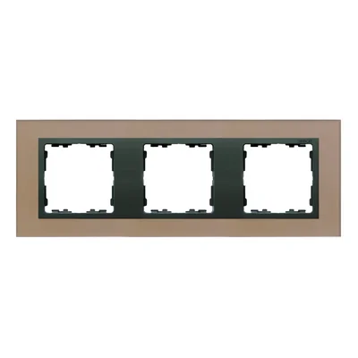 Ramka 3x szkło - miedź / ramka pośrednia grafit