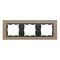 Ramka 3x szkło - miedź / ramka pośrednia grafit