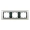 Ramka 3x szkło - srebro / ramka pośrednia grafit