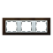 Ramka 3x wenge / ramka pośrednia aluminium mat