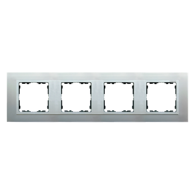 Ramka 4-krotna aluminium / ramka pośrednia aluminium mat