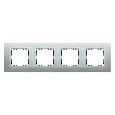 Ramka 4-krotna aluminium / ramka pośrednia aluminium mat