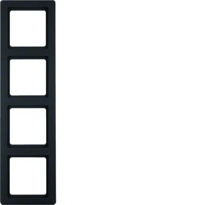 Ramka 4-krotna antracyt, aksamit, Q.1