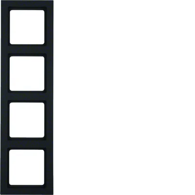 Ramka 4-krotna antracyt, aksamit, Q.3