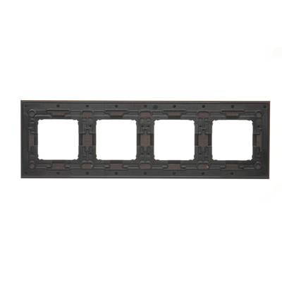 Ramka 4-krotna Nature-Drewno ZŁOTE WENGE IP20/IP44