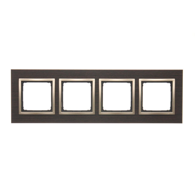 Ramka 4-krotna Nature-Drewno ZŁOTE WENGE IP20/IP44