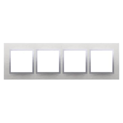Ramka 4-krotna Nature-Metal INOX KLASYCZNY IP20/IP44