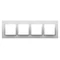 Ramka 4-krotna Nature-Metal INOX KLASYCZNY IP20/IP44