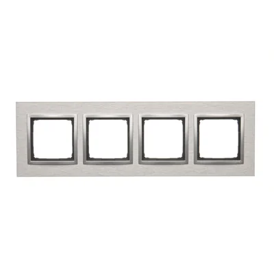 Ramka 4-krotna Nature-Metal INOX KLASYCZNY IP20/IP44