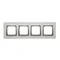 Ramka 4-krotna Nature-Metal INOX KLASYCZNY IP20/IP44