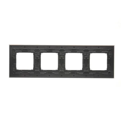 Ramka 4-krotna Nature-Metal INOX KLASYCZNY IP20/IP44