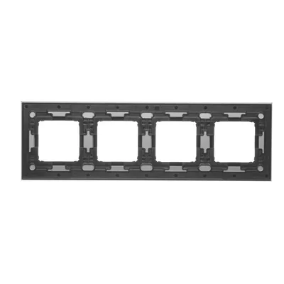 Ramka 4-krotna Nature-Szkło SREBRNA MGŁA IP20/IP44