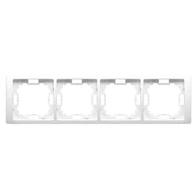 Ramka 4-krotna NEOS – uniwersalna poziom i pion, biała