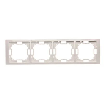 Ramka 4-krotna NEOS – uniwersalna poziom i pion, biała