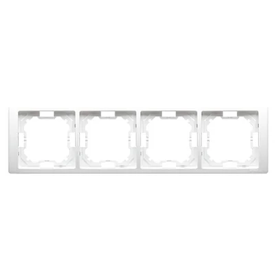 Ramka 4-krotna NEOS – uniwersalna poziom i pion, biała
