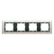 Ramka 4-krotna stal inox / ramka pośrednia grafit