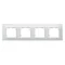 Ramka 4-krotna szkło - biały / ramka pośrednia biała