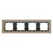 Ramka 4-krotna szkło - miedź / ramka pośrednia grafit